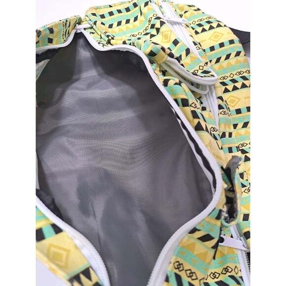 KAVU Rope Sling Bag Canvas Crossbody Backpack Green Yellow Southwest Messenger - Picture 5 of 6